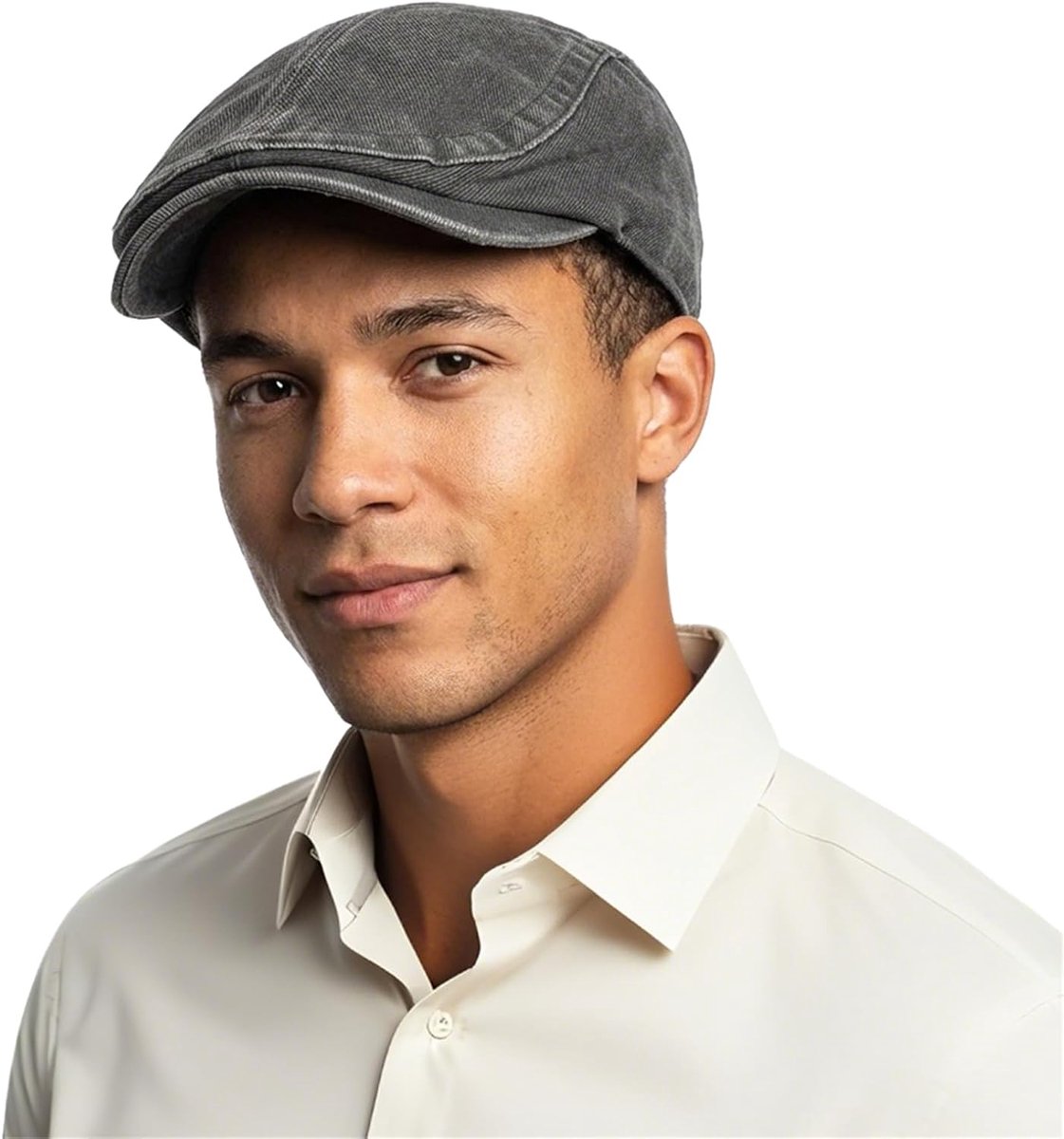 Zomerflatcap heren - vintage look - gewassen katoen - verstelbaar - ShopVlot