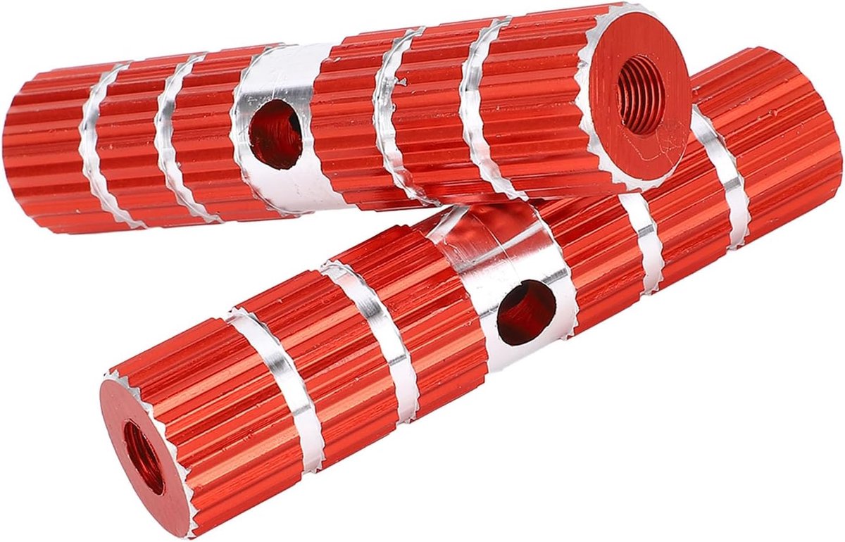 Fietspedaal Voetsteunen - Fietsharingen - Comfortabel Fietsen - Verlengd Ontwerp - 10 Cm - Rood