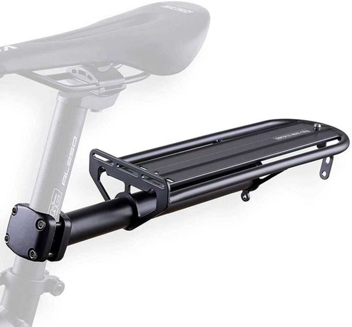 Dailygoods- Achterrek Aluminium - Verstelbaar - Zadelpen Bevestiging - Max. 10 kg