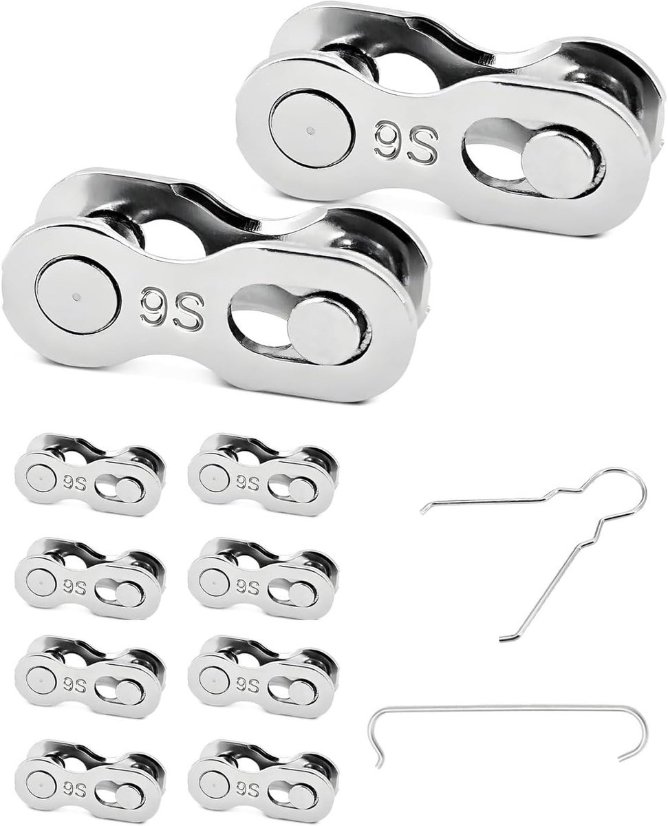 Fietsketting Schakels - Kettingschakels Ketting Reparatie - Fietsketting Repareren - Inclusief Montagehulp - 10 stuks - Metaal