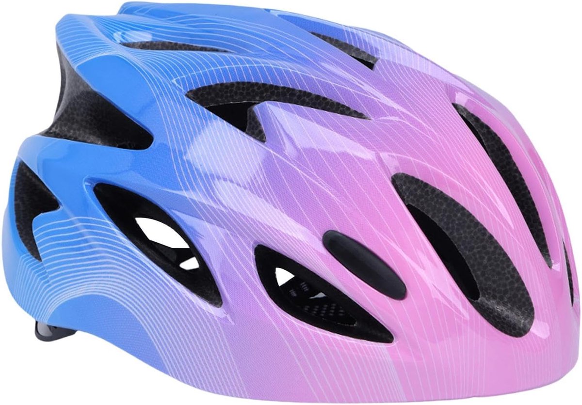Kinder Fietshelm - Jongeren Helm - Veilig Fietsen - Schokbestendige Schaal - 48-56 cm - Blauw