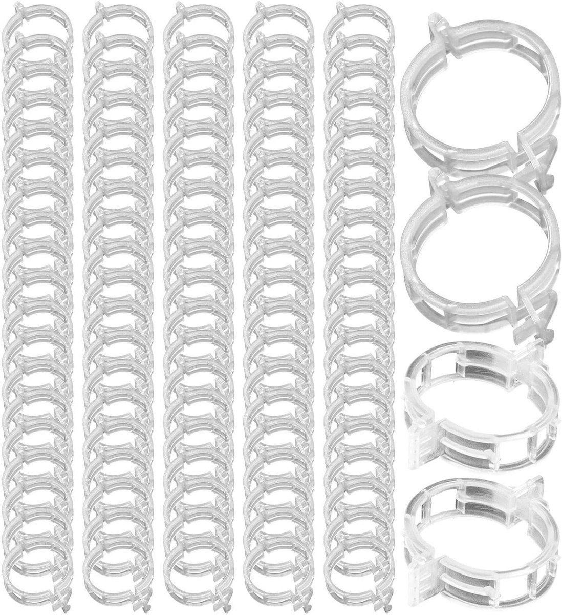 Plantenklemmen - Tuinklemmen Steunclips - Planten Ondersteunen - Versterkt Scharnierontwerp - 5W cm - Groen
