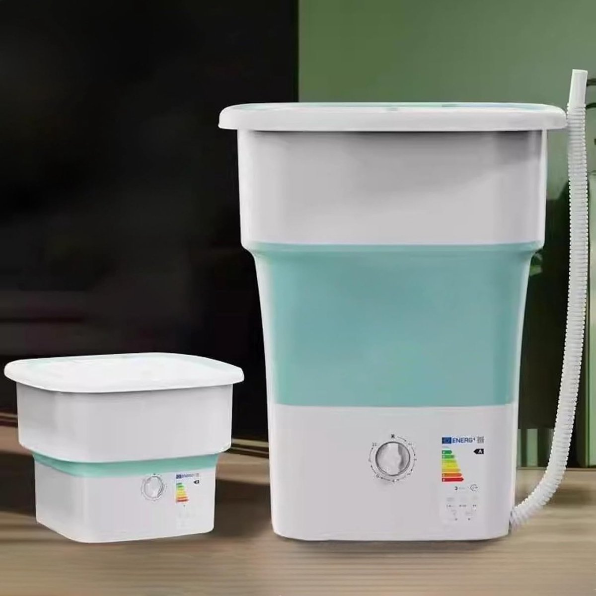Draagbare Wasunit Mini Wasmachine Compact Wassen Opvouwbaar Ontwerp 52 Liter Capaciteit Grijs