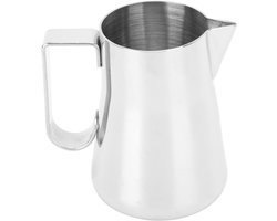 Melkopschuimkannetje RVS - Stoomkan Barista - Latte Art Maken - Puntmond Ontwerp - 900 ml Capaciteit - Zilver