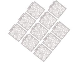 Latte Art Stencils - Koffie Patronen - Koffie Decoreren - Herbruikbaar Kunststof - 10 Stuks - Paars