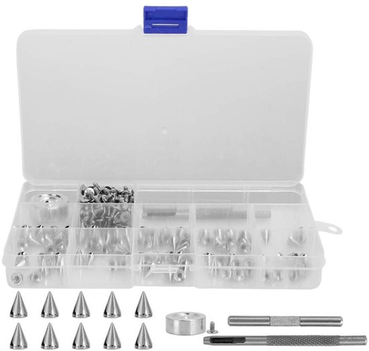 Store_7 - Zinklegering Kledingstuk Klinknagel - DIY Decoratie Spikes - 200 Sets