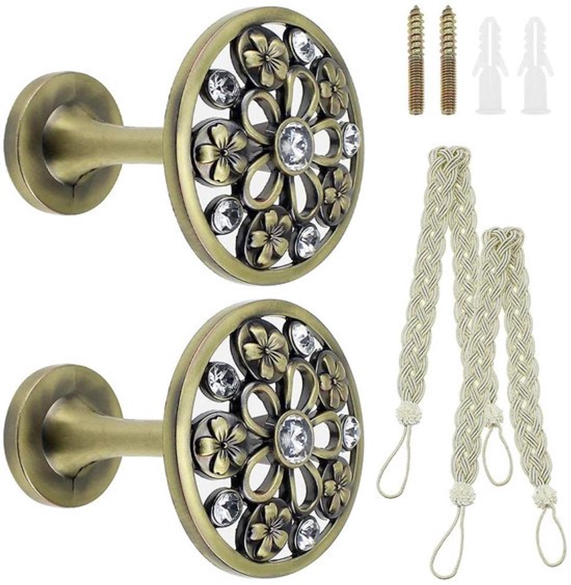 Vintage metal hangers voor gordijnen Aladdien