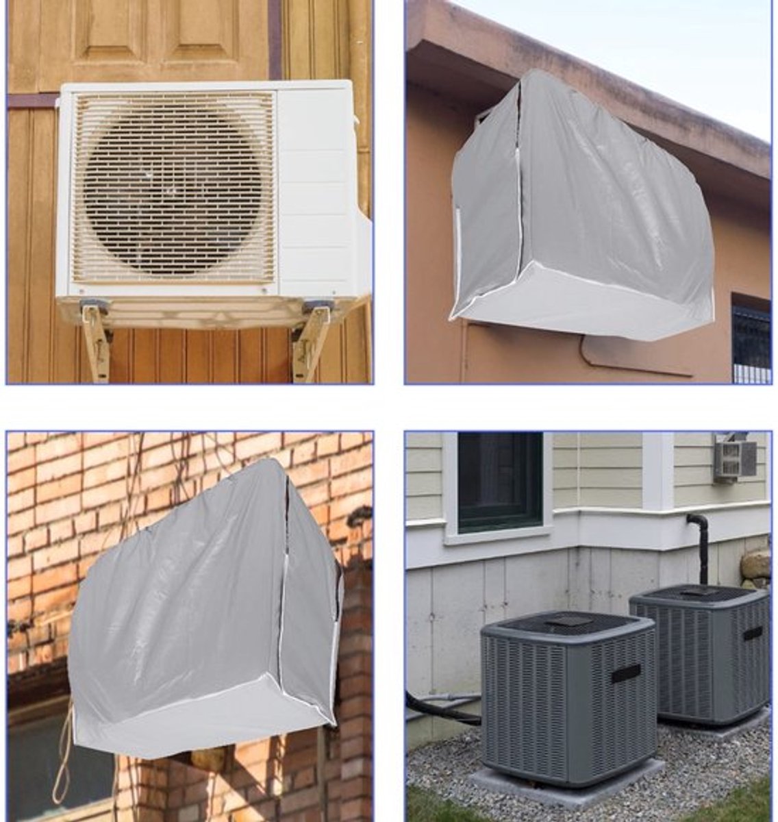 Zeynomax - Outdoor Airconditioner Cover - Stofdicht Waterdicht - Zilver Patroon
