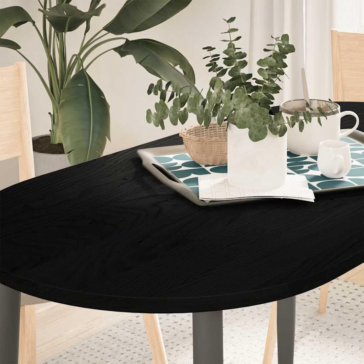Massief Eiken Tafelblad - Houten Blad - Tafel Maken - Unieke Nerfstructuur - 120 x 60 cm - Donkerbruin