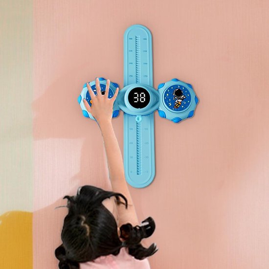 Spring trainer - Hoogte trainer - Kindermeting Groei - Intelligente teller - 10 standen - Blauw — afbeelding 5