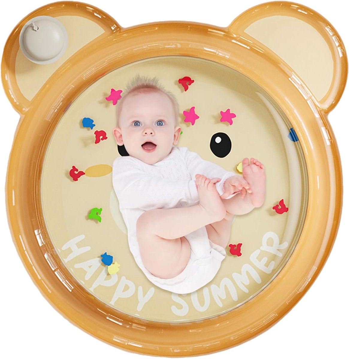Water Speelmat - Baby Activiteitenmat - Vroege Educatie - Zwevende Sterren - 150 cm - Geel