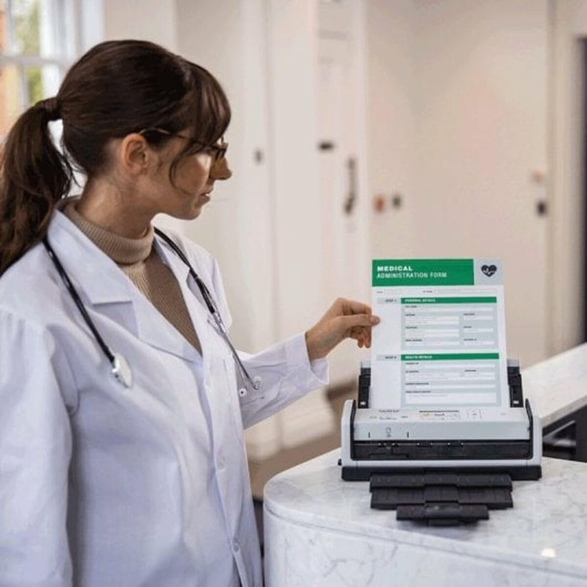 Documentenscanner - Mobiele Scanner - Snel Scannen - Draadloos Wifi Connectie - 30 Paginas Minuut - Wit thumbnail 4