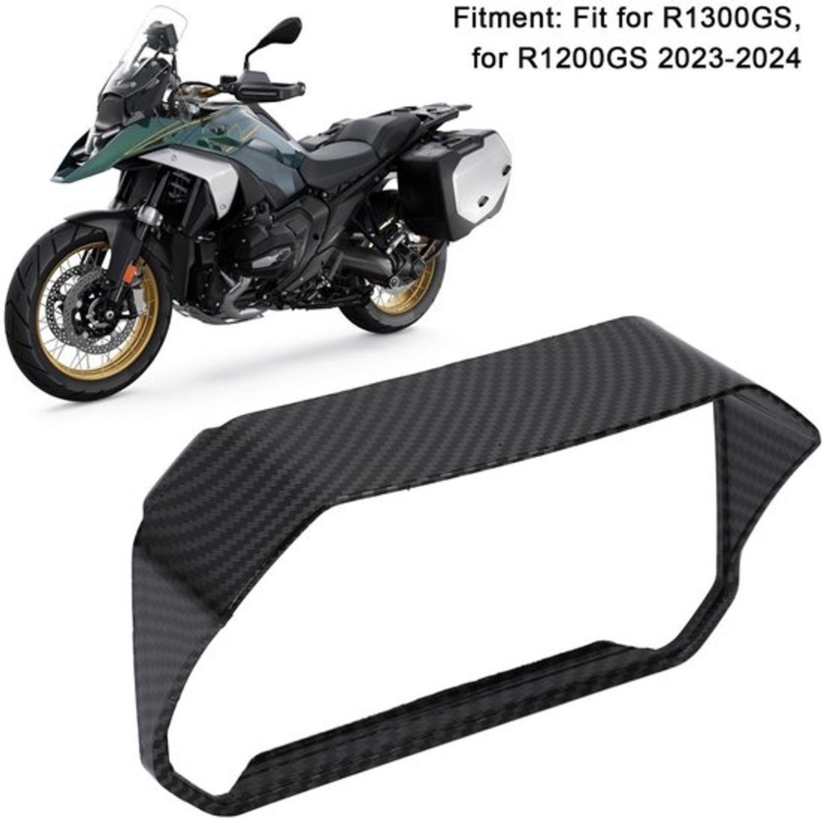 Jhubersproducts - Motor Meter Zonneklep Cover - Koolstofvezel Stijl - Betrouwbare