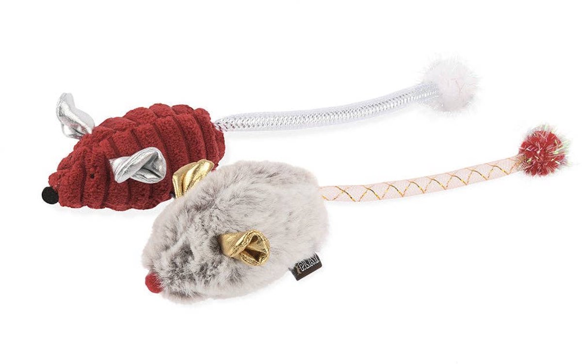 Twee muizen kattenspeeltje