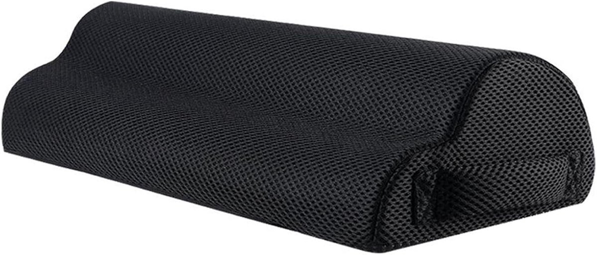 Voetsteun Bureau - Beensteun Kussen - Comfort Verhogend - Kantelbare Hoek - 40x20x10 cm - Zwart