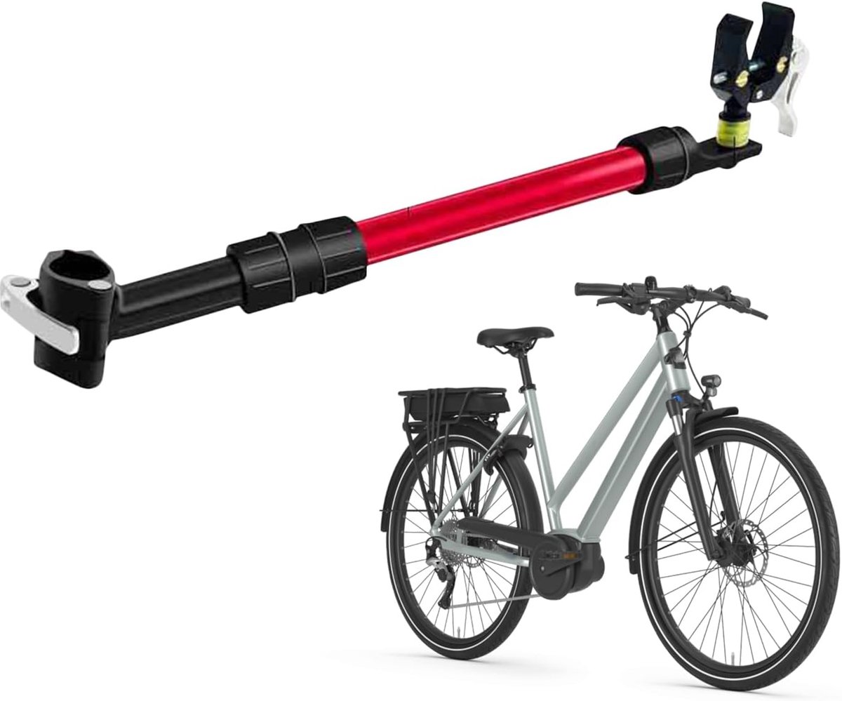 Fietskar Koppeling - Aanhanger Trekhaak - Lading Vervoeren - Universele Compatibiliteit - 46 cm Lengte - Zilver