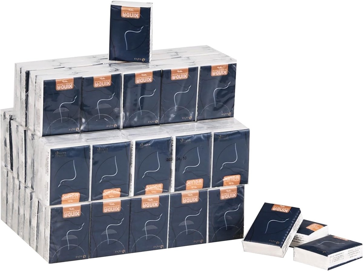Mini Zakdoekjes - Reis Tissues - Voor Onderweg - 4 Lagen Zachtheid - 100 Pakjes - Wit