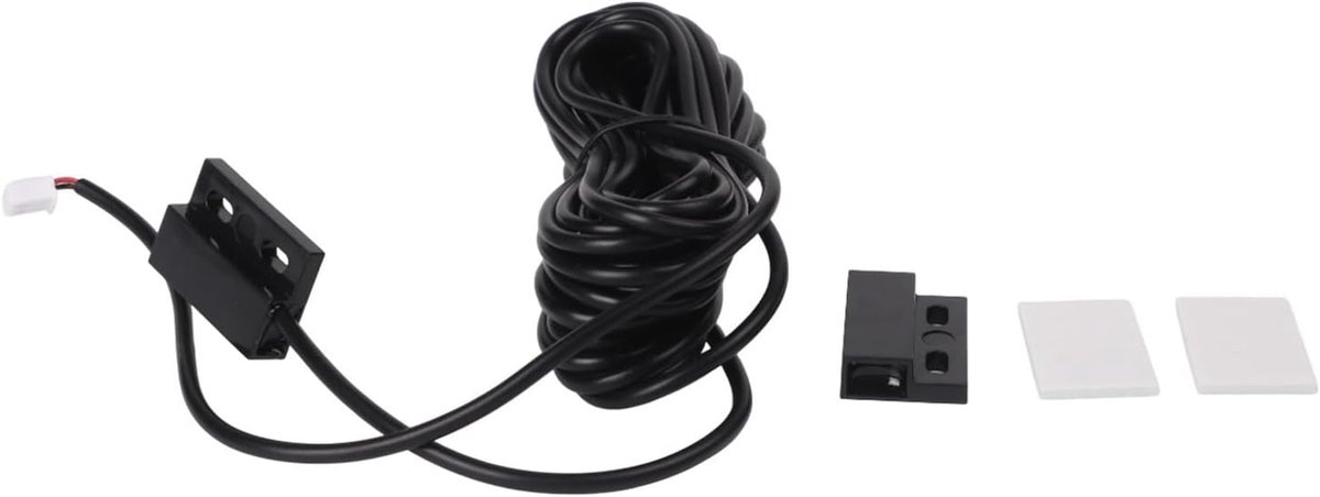 Magnetisch rietcontact - Deur sensor - Beveiliging Huis - Eenvoudige Installatie - 5m Kabel - Zwart