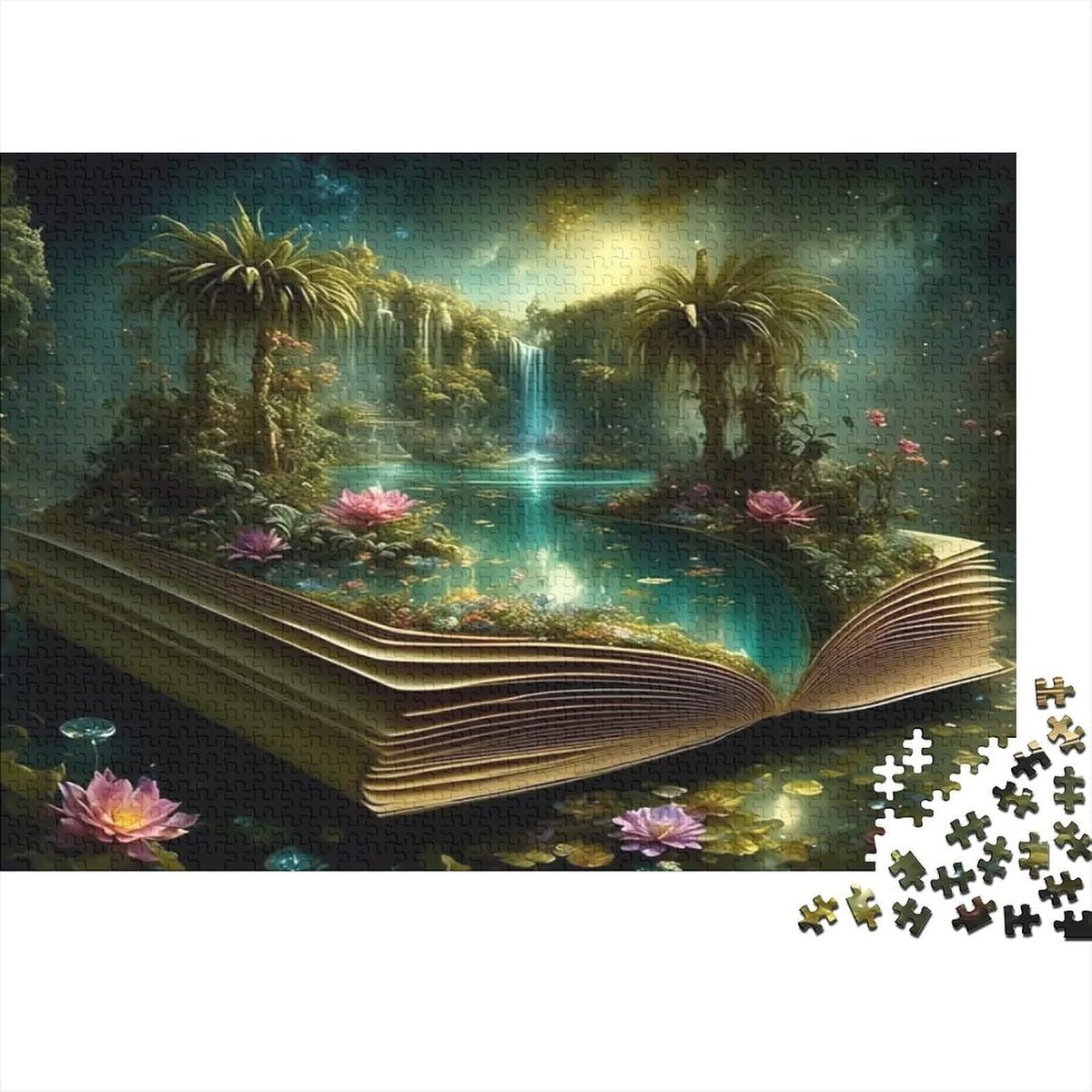 Puzzelboek Fantasie - Volwassen Puzzel - Ontspannende Hobby - Gedetailleerde Scène - 1000 Stukjes - Kleurrijk