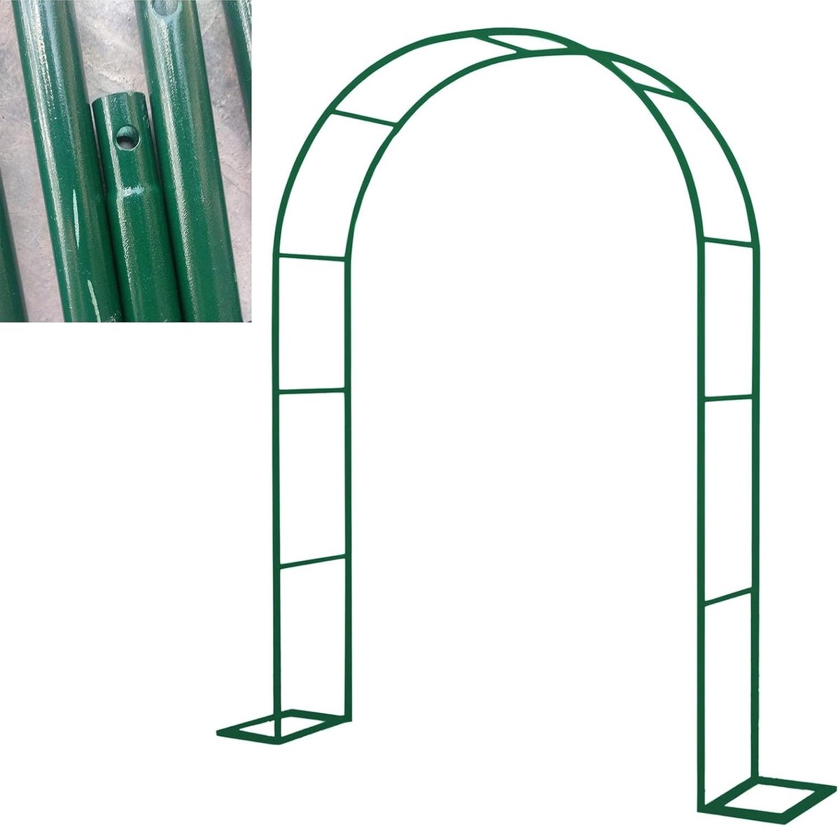 Tuinboog Klimplanten - Decoratie Boog - Tuin Aankleden - Weerbestendige Coating - 220cm Hoog - Groen