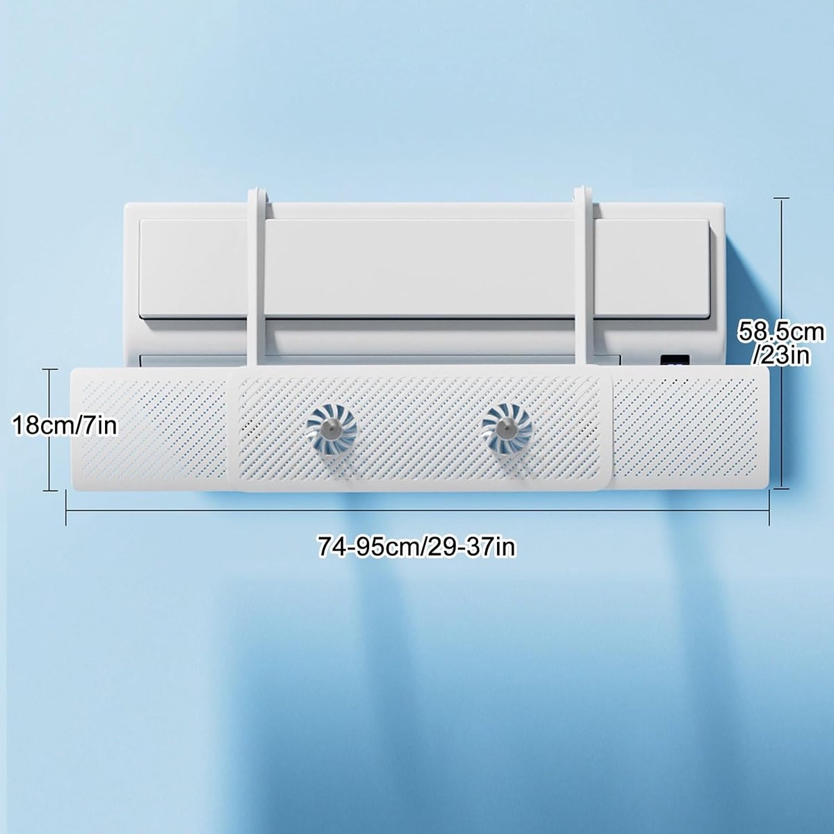 Airco Deflector - Ventilatierooster - Comfort Verhogend - Verstelbaar Ontwerp - 74-95 cm - Wit — afbeelding 3