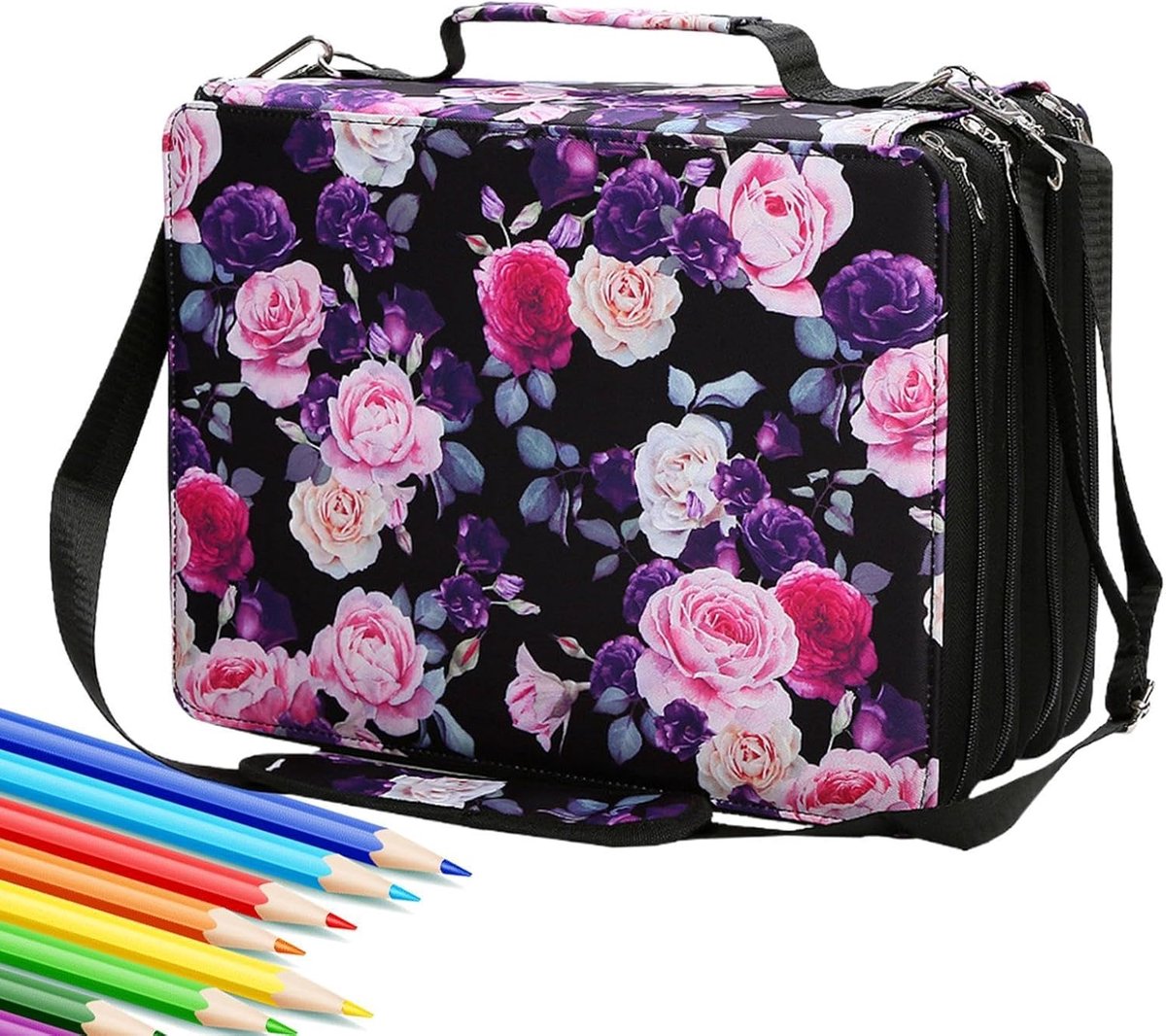 Opberg Etui - Etui Markers - Kunst Benodigdheden - Grote Capaciteit - 224 Houders - Veelkleurig