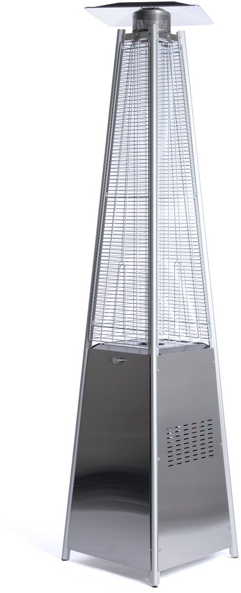 Fornorth Terrasverwarmer Pyramid 13kW gasvermogen, roestvrij staal