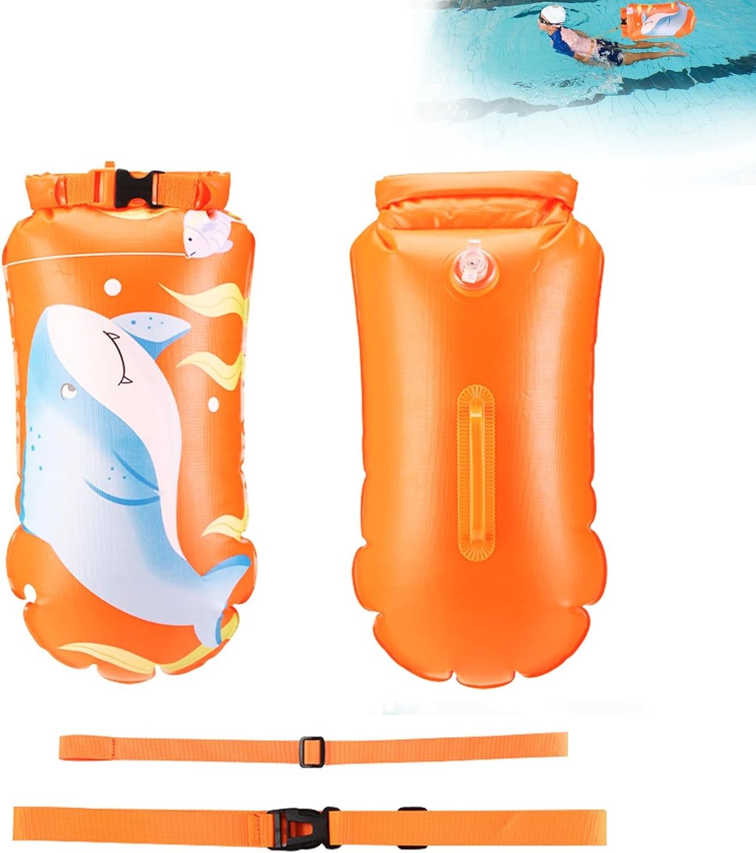 YAGXIG Zwemboei - Waterdichte opblaasbare zwemring voor volwassenen en kinderen - Veilige sleepboei Goed zichtbaar - Ideaal voor zwemmen in open water watersporten