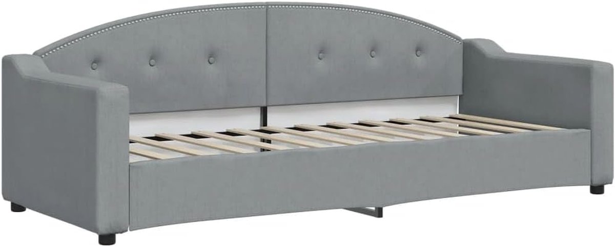 Dagbed Slaapbank - Logeerbed Bank - Ruimte Besparen - 2-in-1 Design - 80x200 cm - Lichtgrijs
