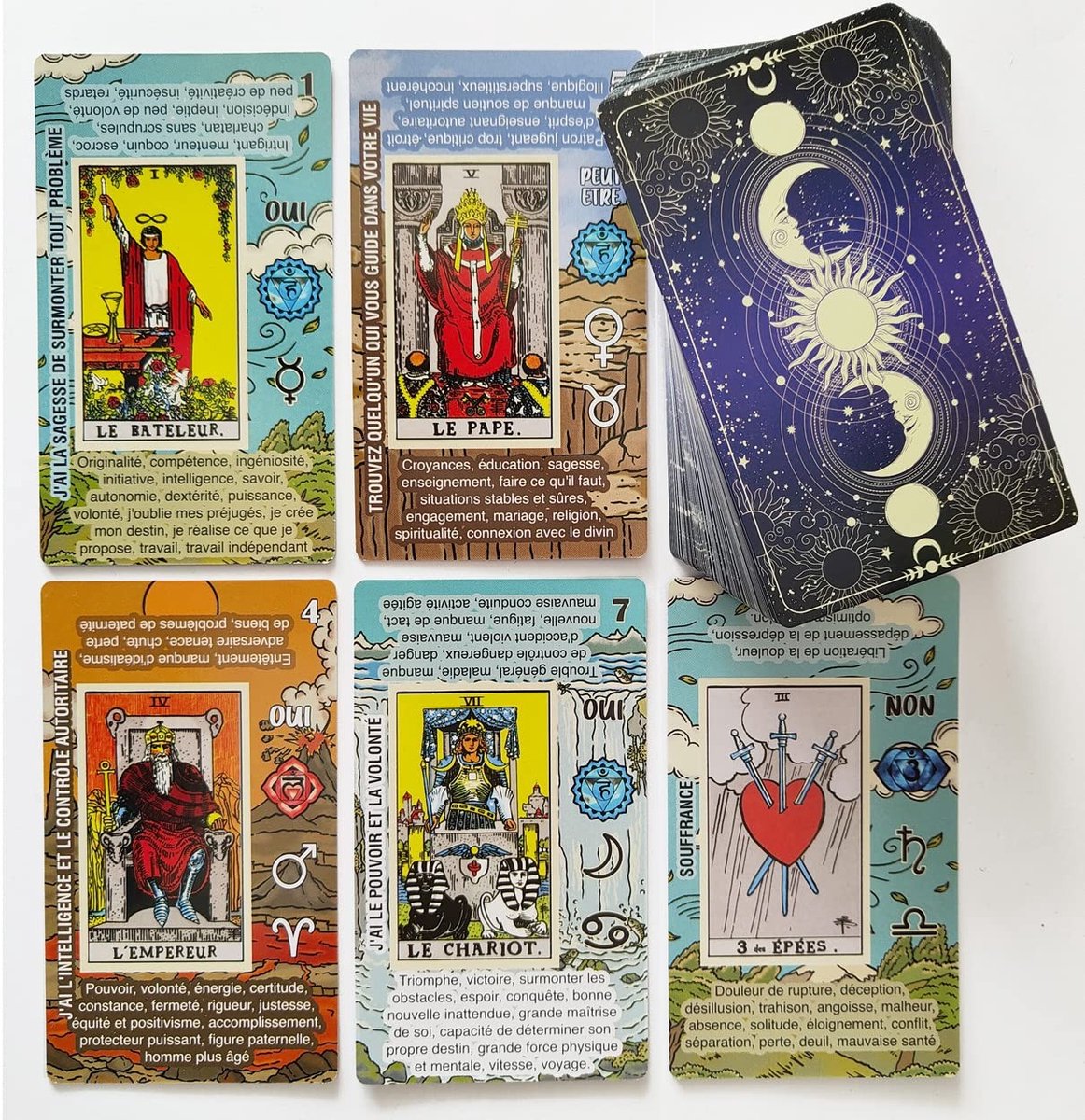 Solidchoice - Tarot Kaarten voor Beginners - Geen Handleiding Nodig, Leer en Speel