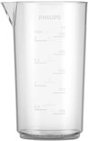 Transparante Philips maatbeker met streepjesmarkeringen.