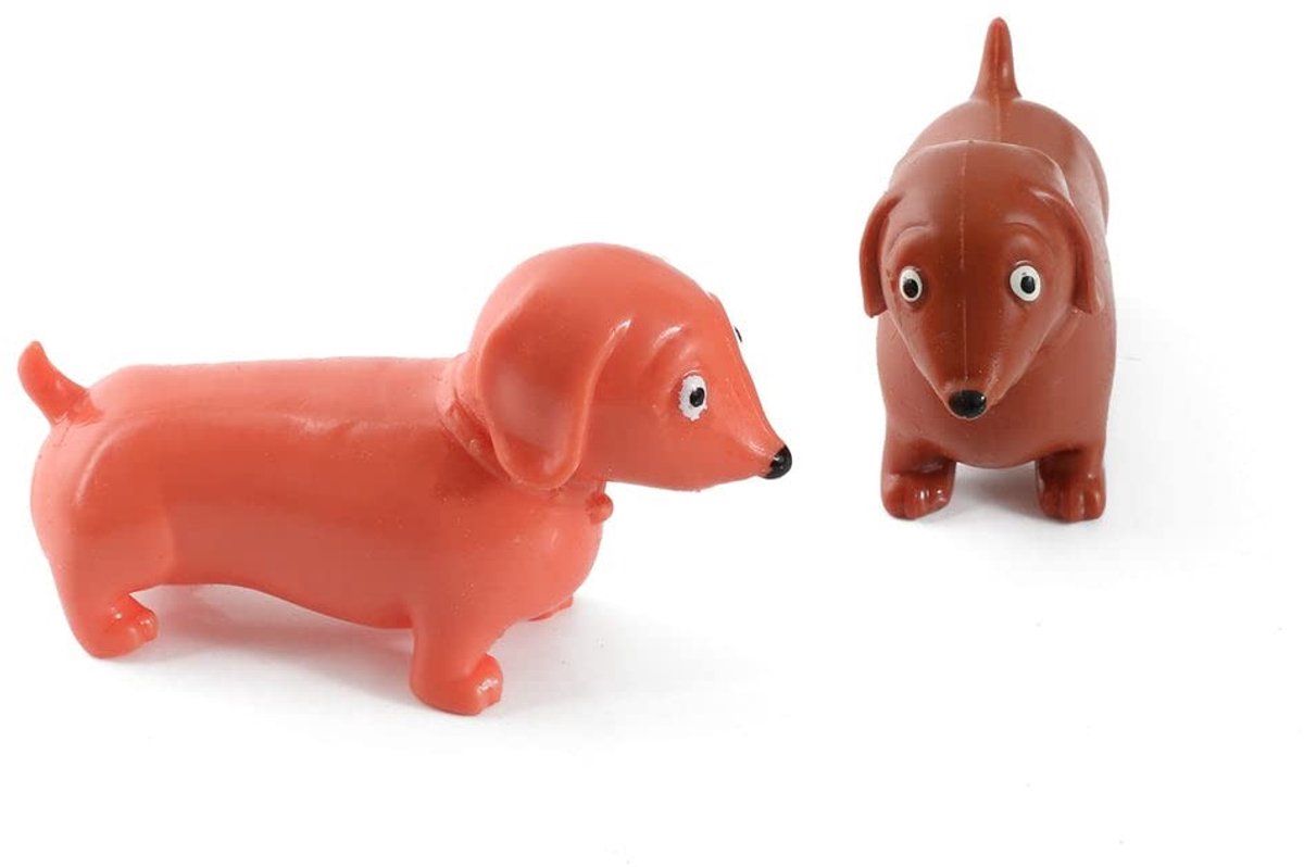 Solidchoice - Rekbare Speelgoedworsthond Set van 12 voor Fidgetplezier
