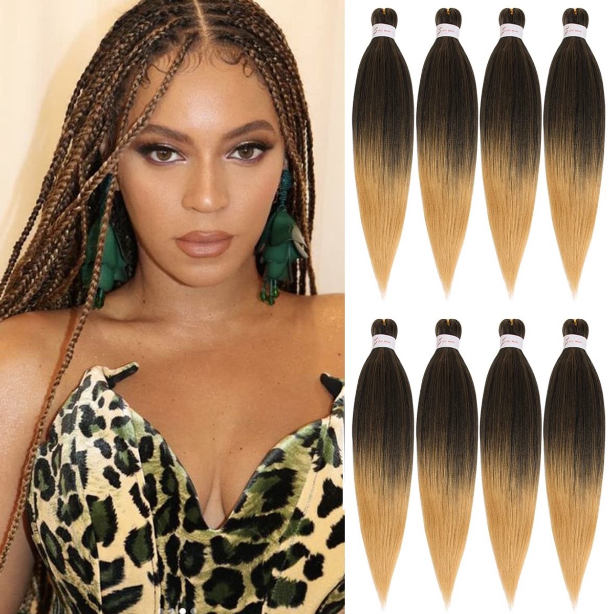 Solidchoice - 20 Inch Pre-Stretched EZ Vlecht Haar Extensions
