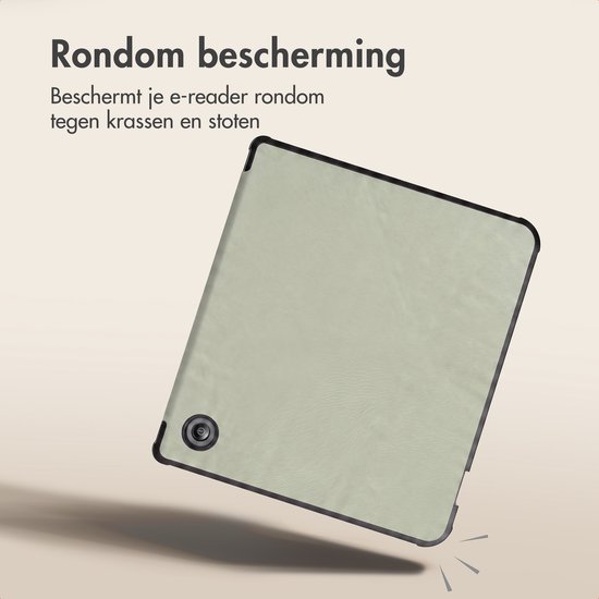 imoshion Ereader Cover / Hoesje Geschikt voor Kobo Libra Colour - imoshion Design Origami Bookcase - Floral Green van iMoshion — afbeelding 4