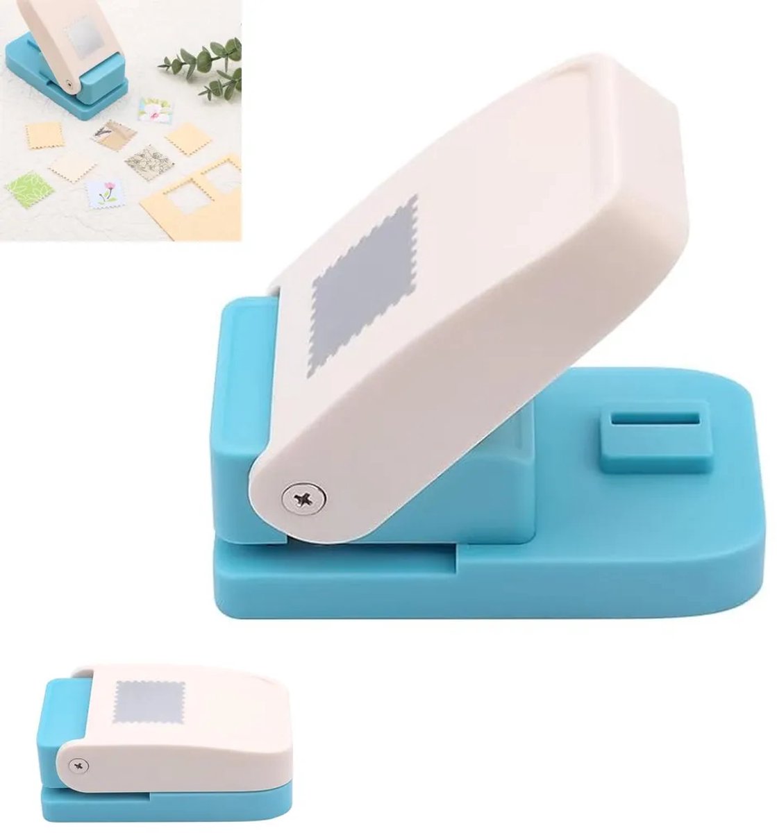 Papierperforator, perforator Geschikt voor hendel Geschikt voor het maken van stempelpatronen, Geschikt voor papierknutselwerk, scrapbooking en het maken van kaarten, 2,5 x 2,1 cm.