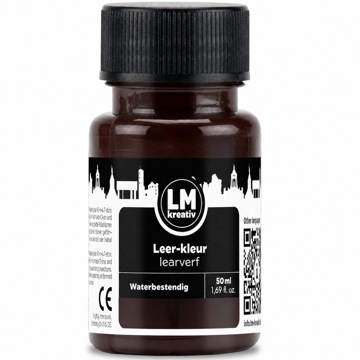 LM-Kreativ Leerverf - Leerverzorging en Reparatie - Waterbestendig - Slijtvast - Bruin - 50 ml