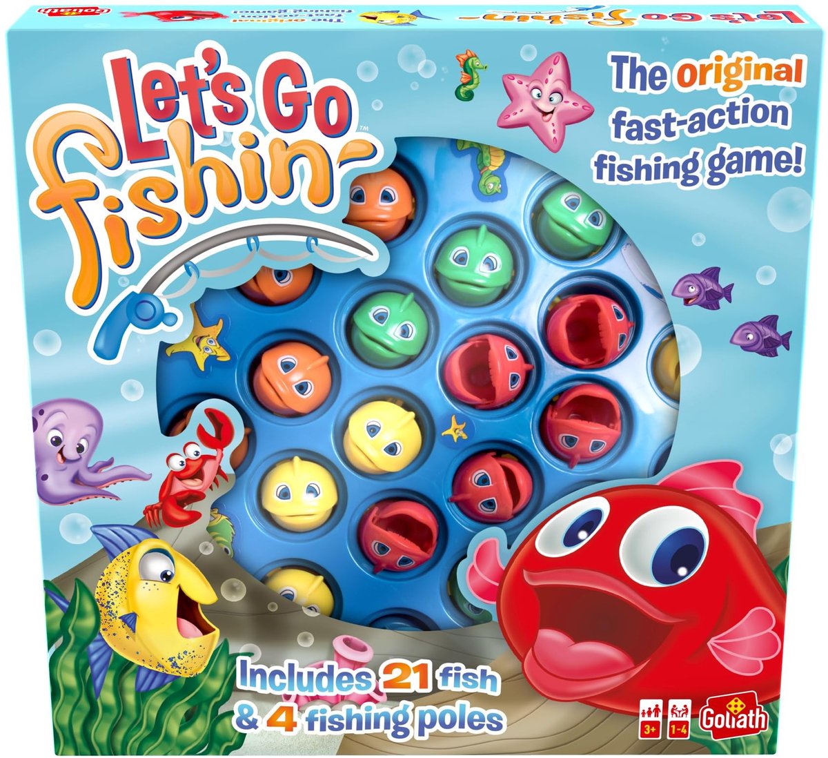 Solidchoice - Let's Go Fishin' Bordspel voor Kinderen, Geschikt voor 1 tot 4 Spelers