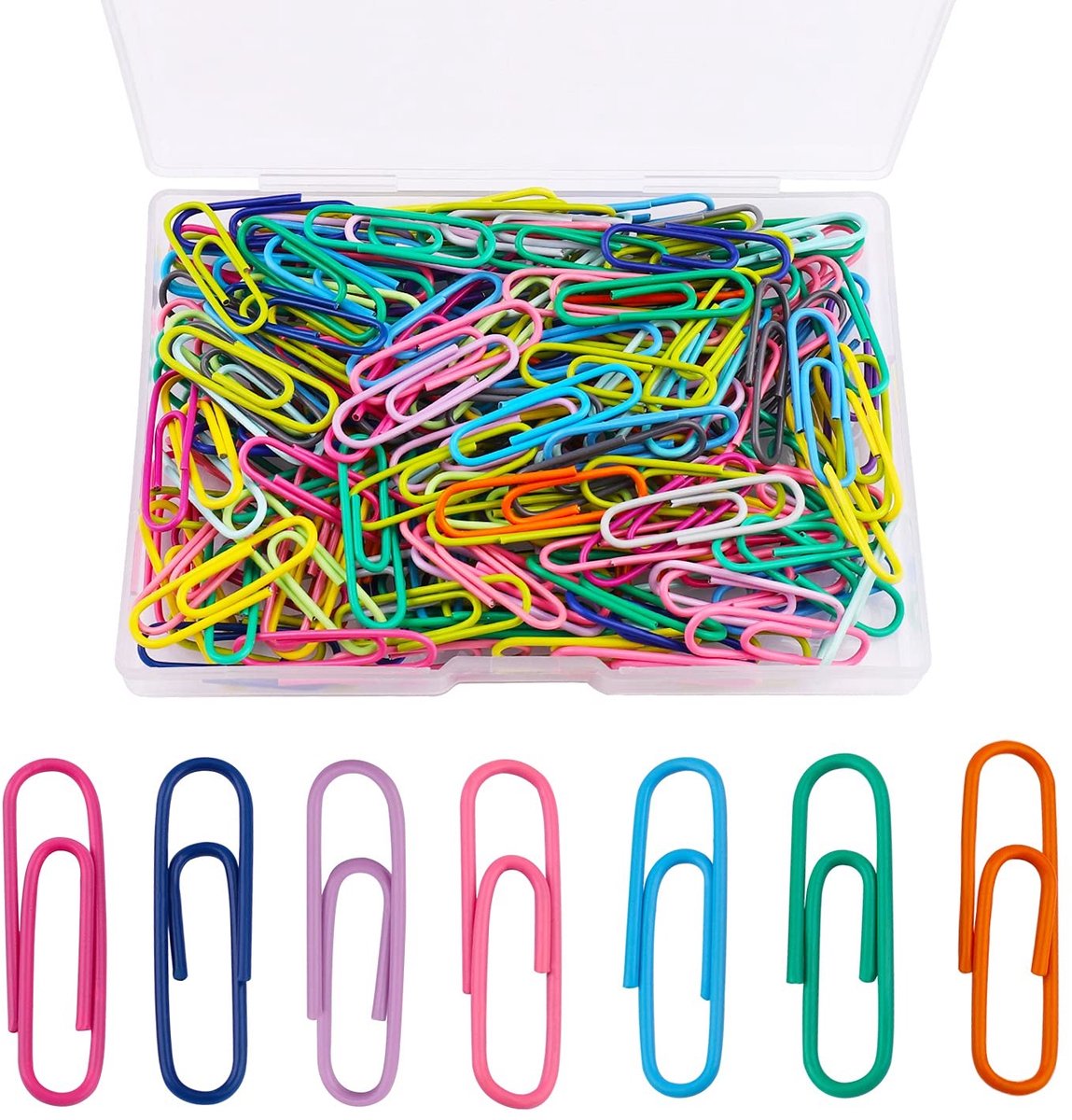 Solidchoice - 200 Gekleurde Paperclips voor Organisatie