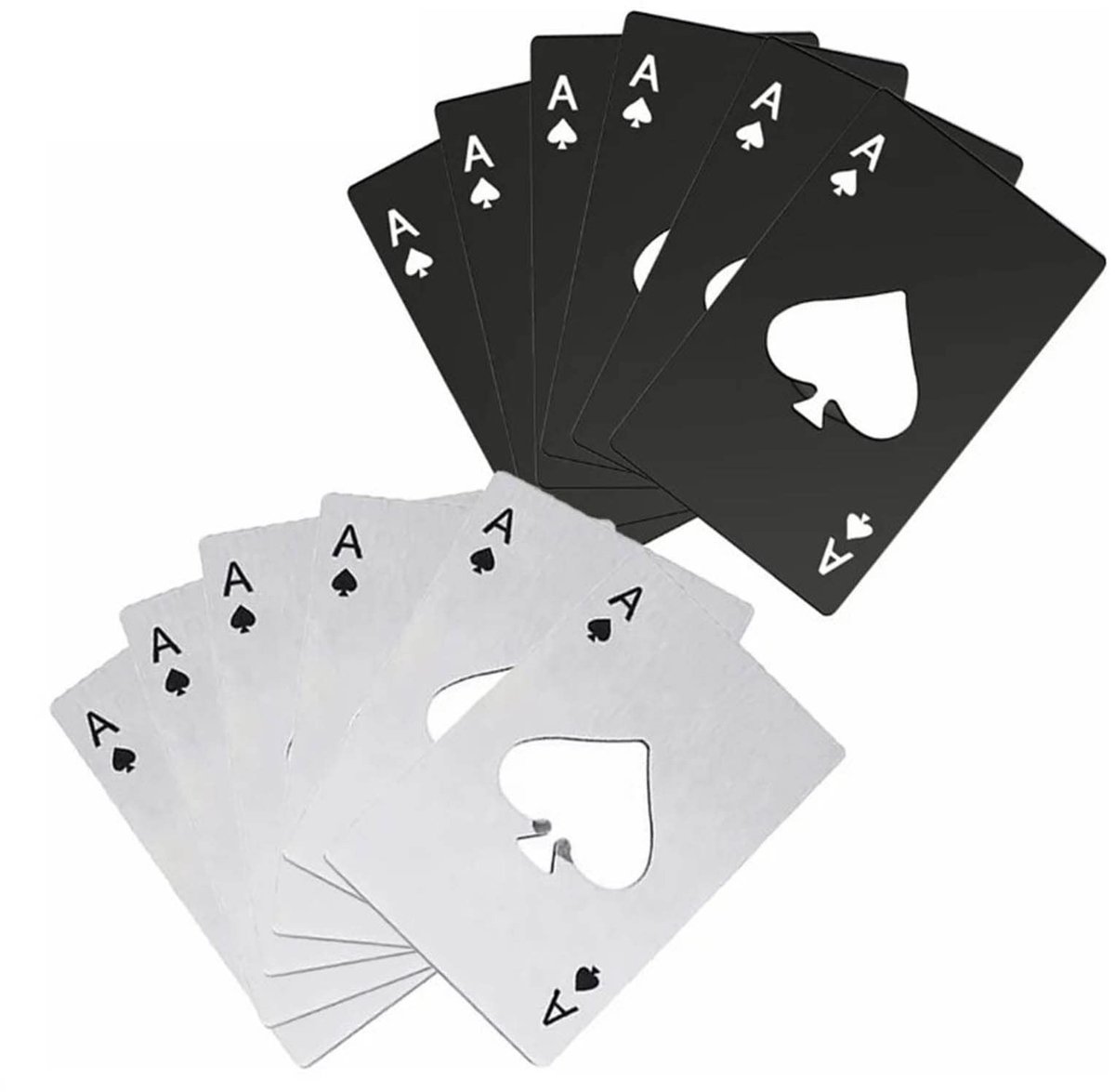Solidchoice - Set van 12 RVS Credit Card Flessenopeners voor Feestjes
