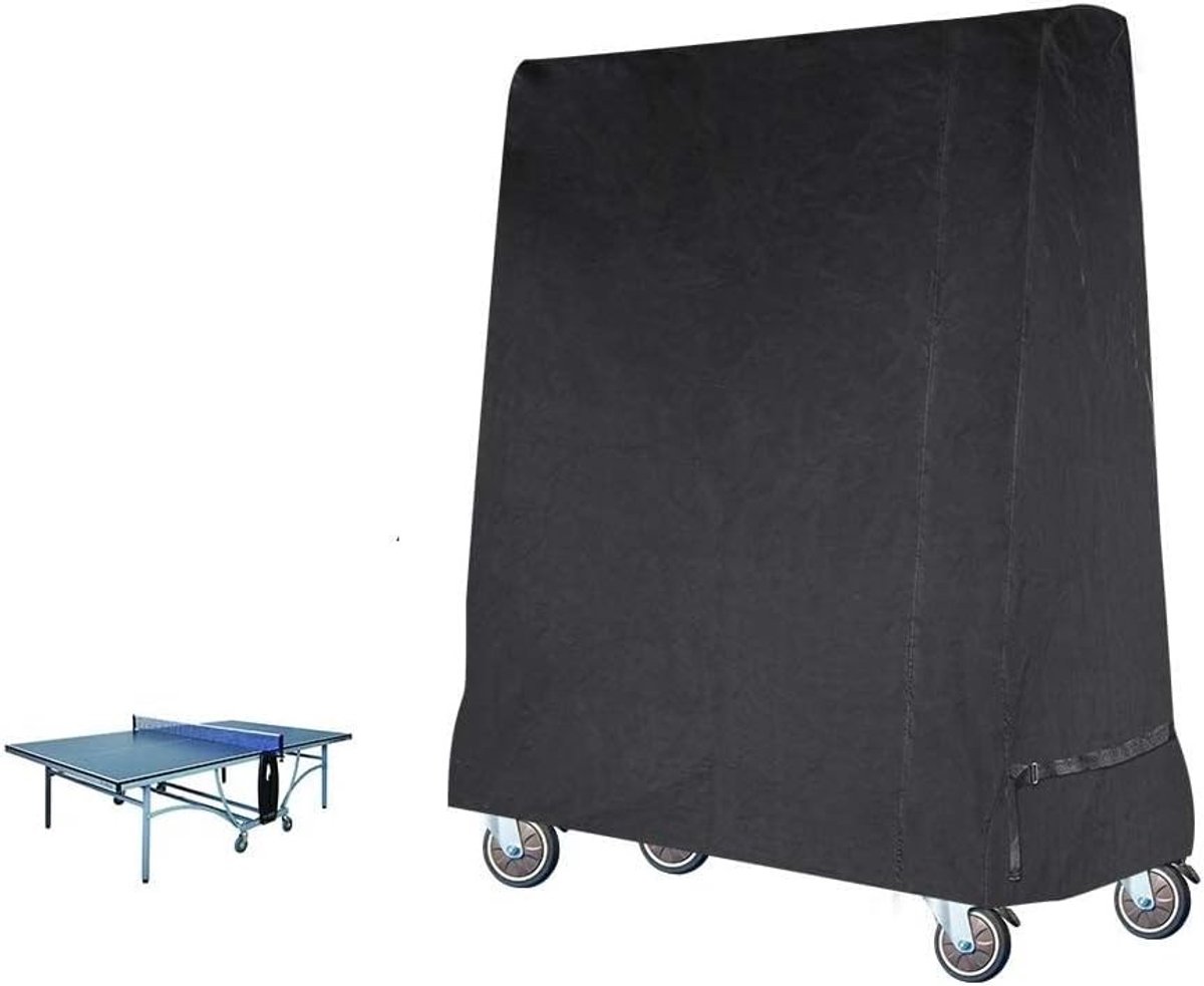 Tafeltennisafdekking - Zwart - 165 x 185 x 70 cm - Waterdicht Polyester - Voor Binnen en Buiten