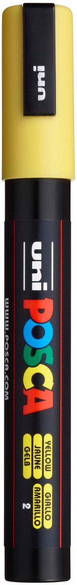 Solidchoice - Posca Marker met Middelgrote Ronde Punt, Geel