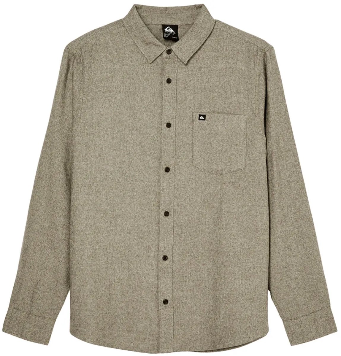 Quiksilver Motherfly Heather Overhemd Met Lange Mouwen Groen S Man