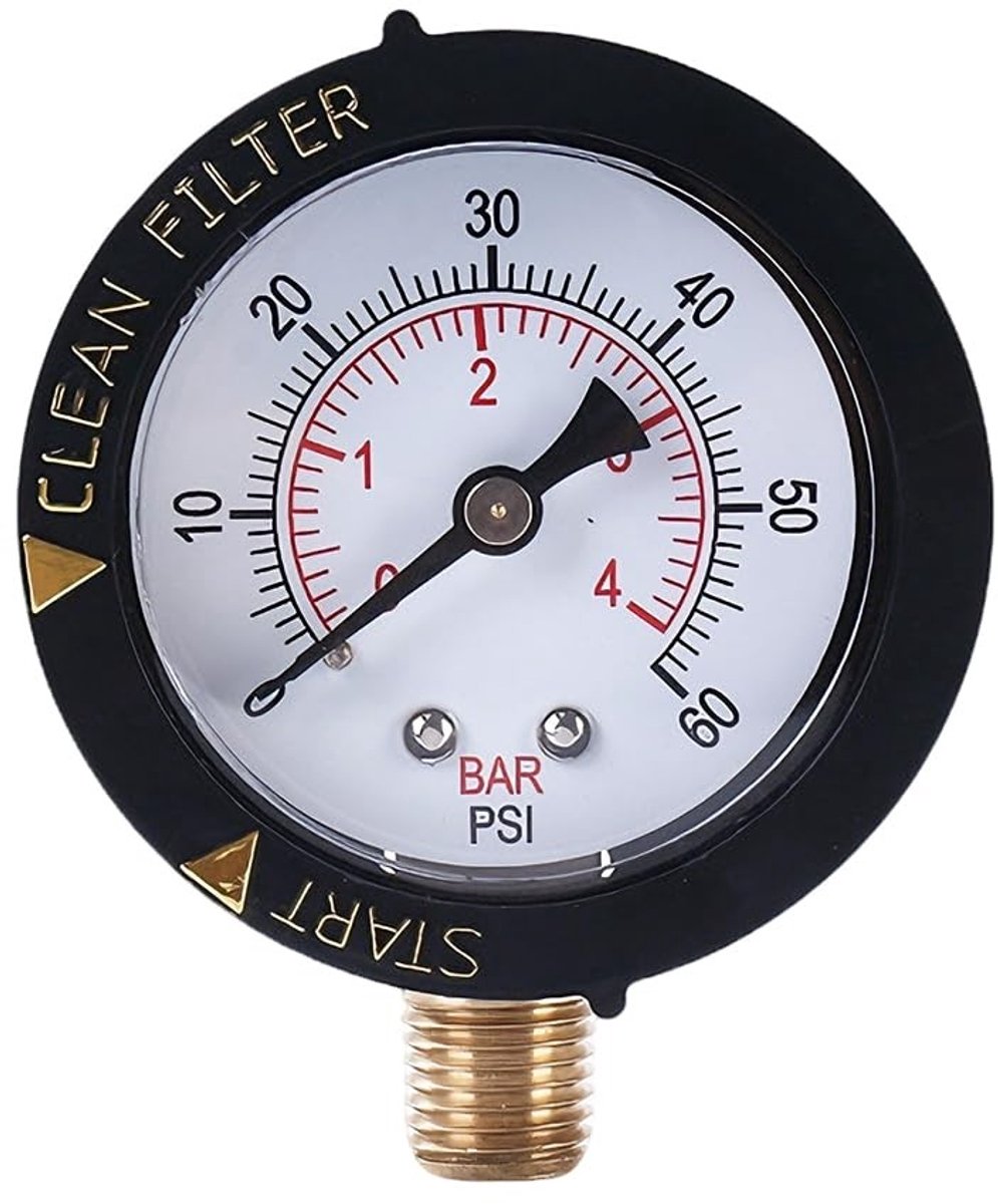 Solidchoice - Pooldrukmeter 1/4 Inch - Precisie Waterdruktester voor Zwembaden