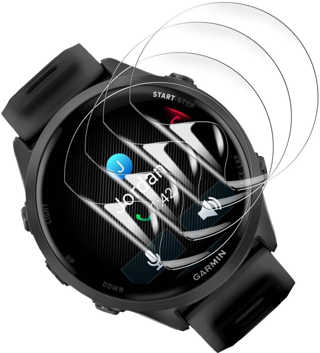 Solidchoice - 4 Stuks Zachte TPU Beschermfolie voor Garmin Forerunner 570 47 mm - Ultra HD en Krasbestendig