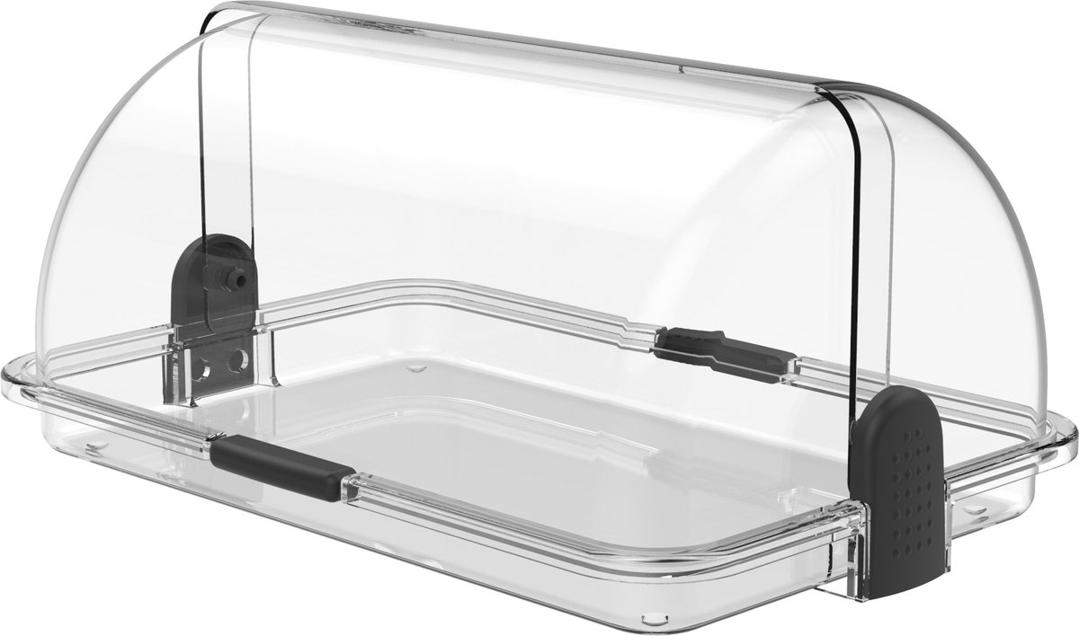 Biesse L171-00 Polybox – Buffetvitrine – Vitrine – Multifunctionele Kaas- en Brooddoos – 38 x 26 x 17cm - Kunststof – Transparante bodem