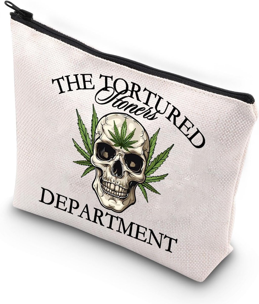 Weed Lover Tas De Gemartelde Stoners Afdeling Geschenken Stoner Moeder 420 Geschenken Wiet Blad Make-uptas - Afdeling VK