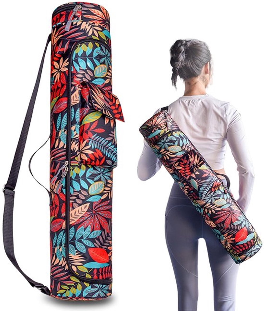 Yogamatdrager met waterproof zakken - veelzijdige draagtas - groot formaat
