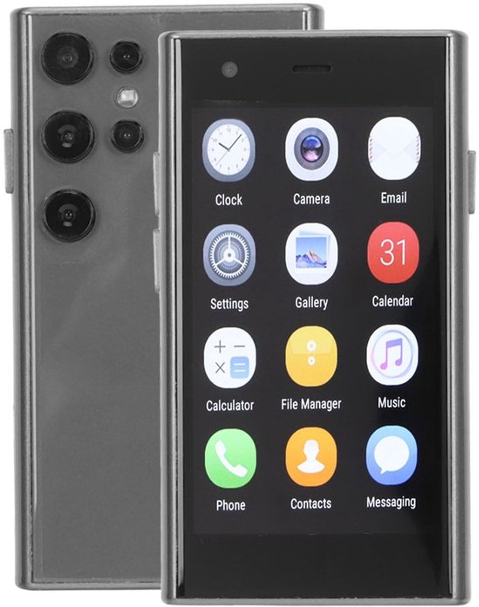 Mini-smartphone - 3,0 Inch HD-display - Ultradun model - 2GB RAM - Ideaal voor onderweg - Zwart - Geschikt voor Android gebruikers