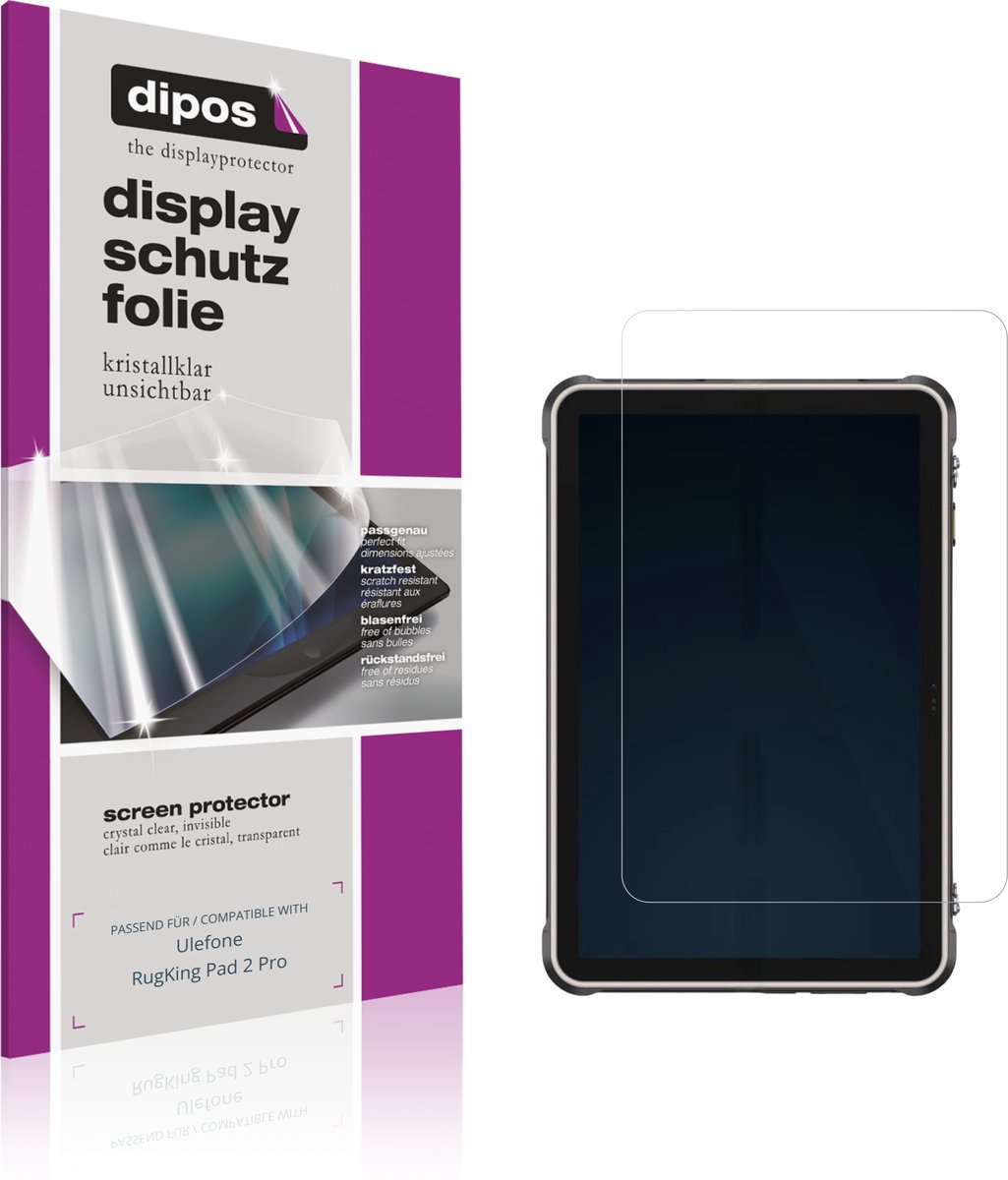 dipos – 2x Beschermfolie geschikt voor Ulefone RugKing Pad 2 Pro | Krasbestendige & heldere Screenprotector Ultra-Thin