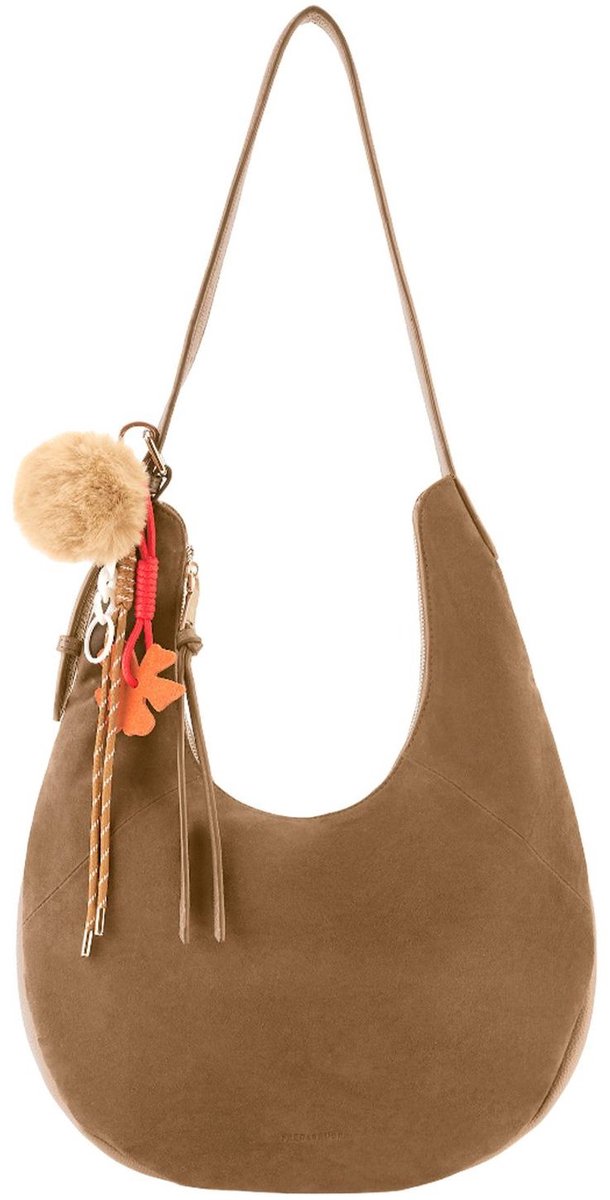 FREDsBRUDER Leren schoudertas Playful Softie Collection Hobo Bag Caramel Lichtbruin